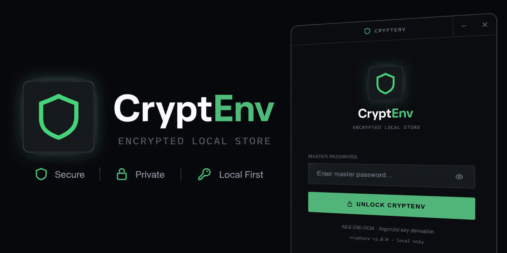 CryptEnv — vista previa